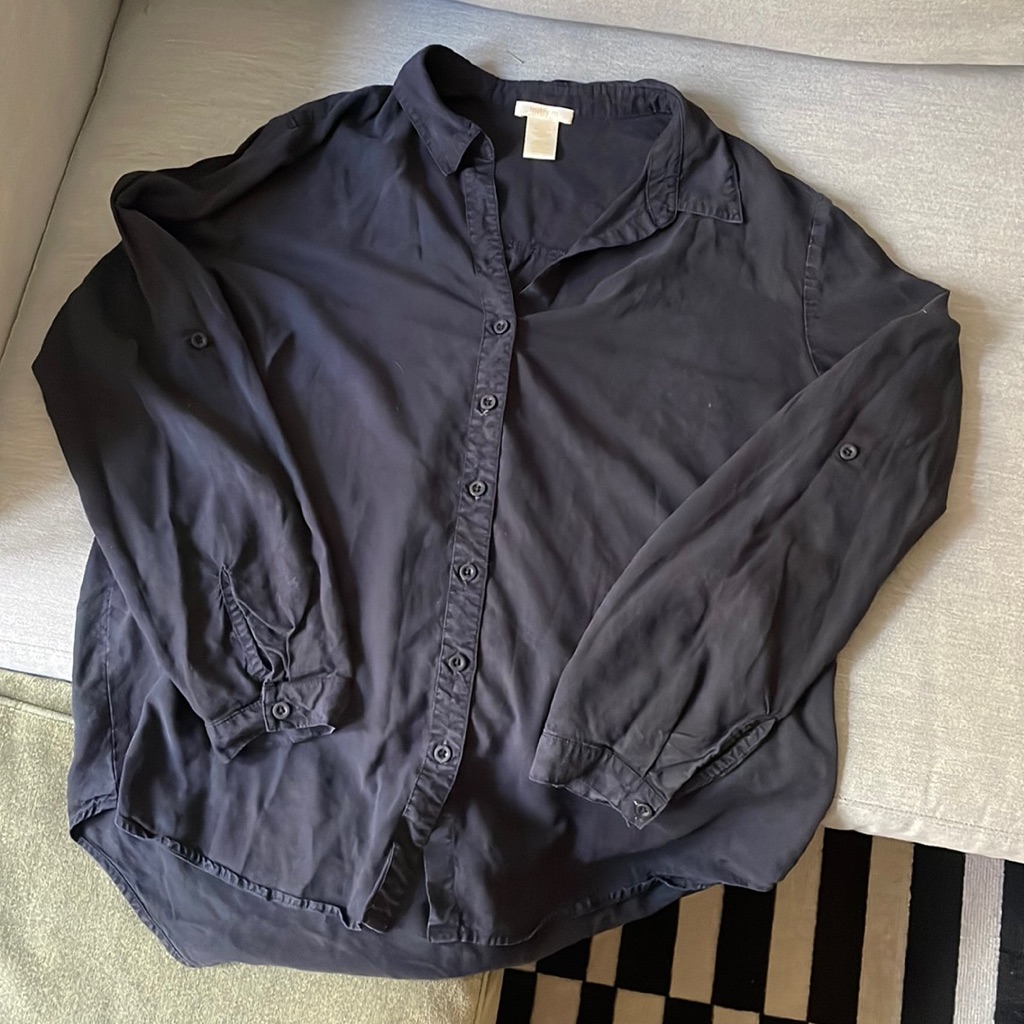 Soft Dark Blue Button Down